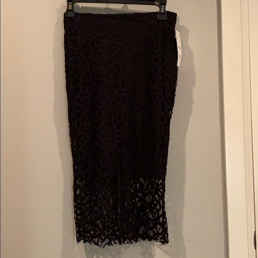 Zara black lace skirt